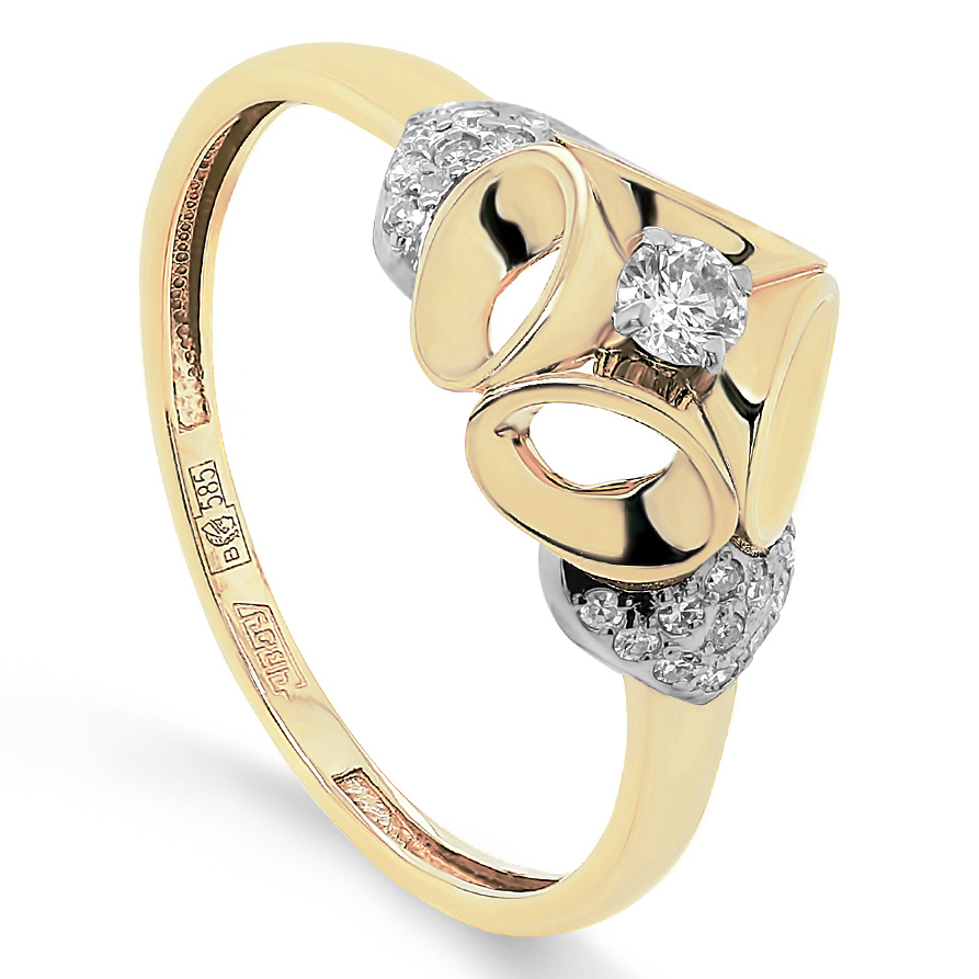 Кольцо, золото, бриллиант, 11-01435-1000